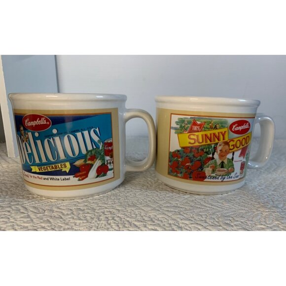 Cambell's Soup label soup cup bowl set of 2 by Houston Harvest 2005 - Picture 11 of 11